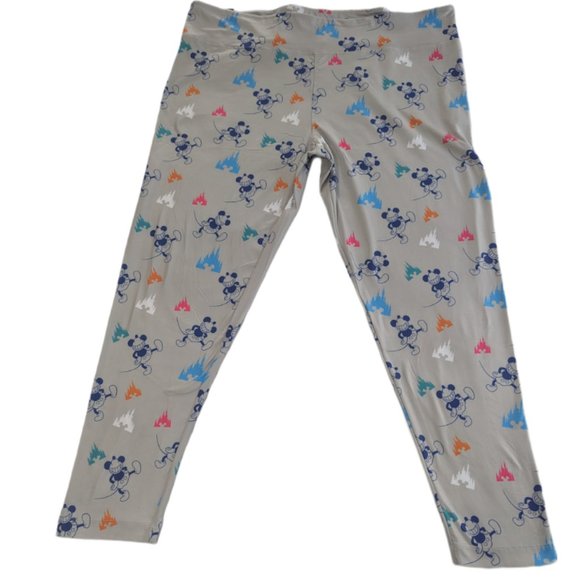 Disney Parks Mickey Mouse Castle Leggings Women's Size 1X - Picture 1 of 6